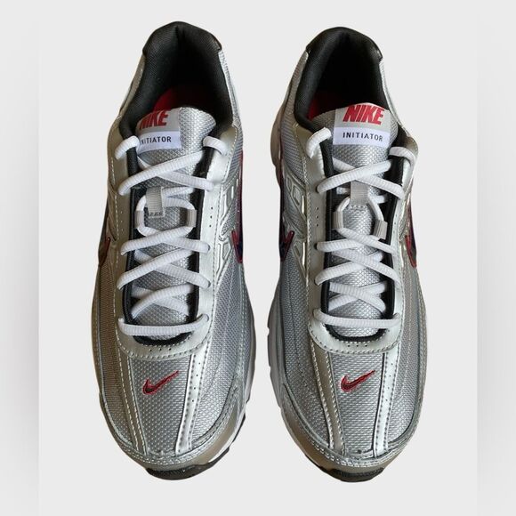 NWB Nike Initiator Running Athletic Shoes Men\'s Size 10.5 Metallic Silver White main image 15